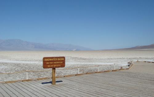 Spring at Badwater Basin, Death VAlley National Park, where BW-1 was found.: Photograph by Dennis Bazylinski and Christopher Lefevre.